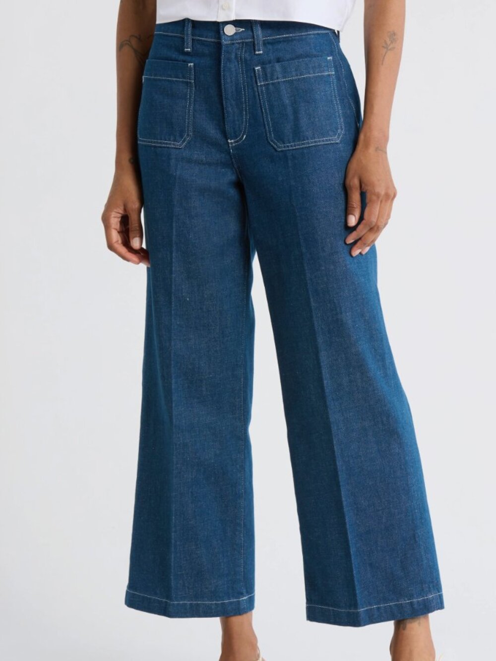 AG | Kassie High-Rise Wide Leg Crop in Mast